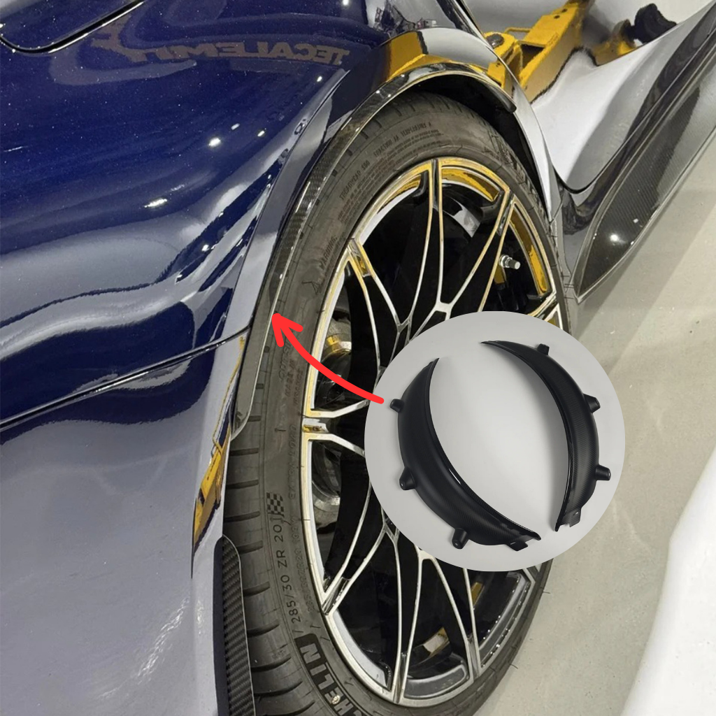 BMW G80 M3 carbon fiber wheel arch trim with OE mount or 3M adhesive installation by CarbonXtreme
