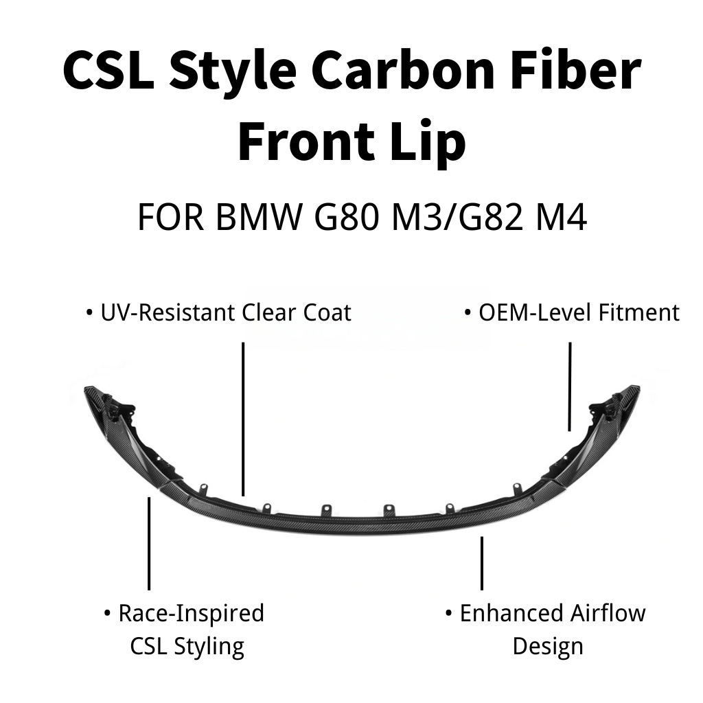 BMW G80 M3 G82 M4 CSL Style carbon fiber front lips by CarbonXtreme
