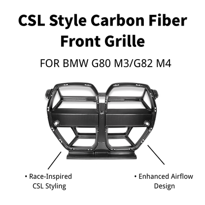 CarbonXtreme BMW G80 M3 G82 M4 Carbon Fiber Front Grille CSL Style