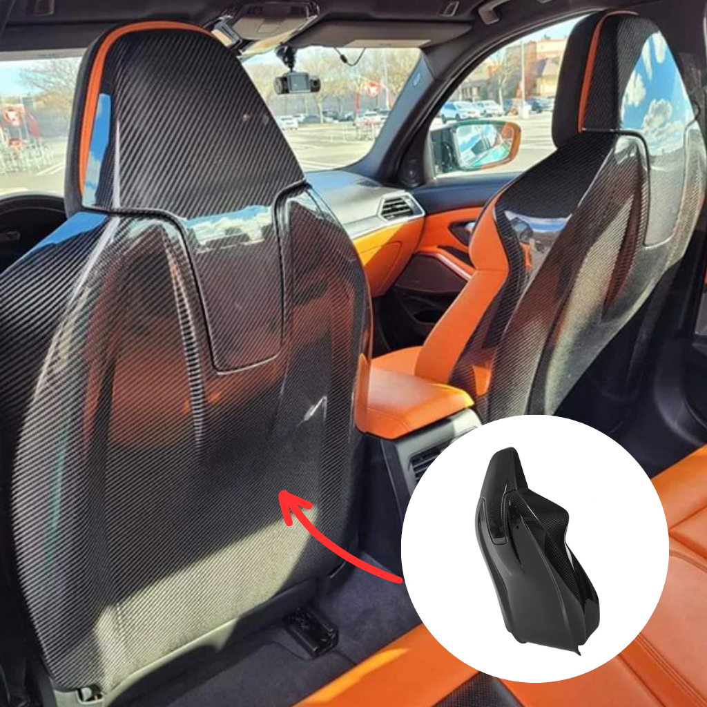 CarbonXtreme BMW G80 M3 G82 M4 Carbon Fiber Seat Back Replacement – Dry Carbon, Full Replacement Set (Pair)