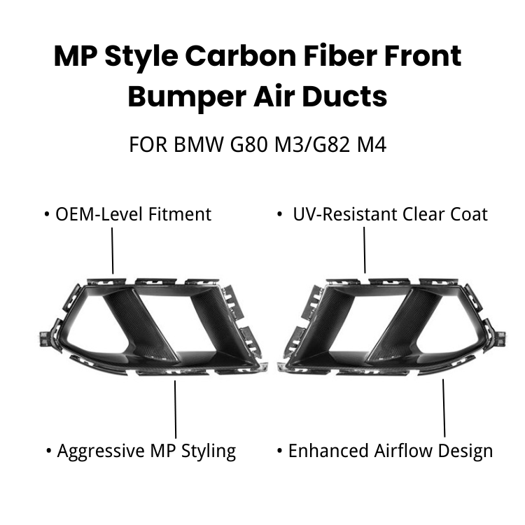 BMW G80 M3 G82 M4 MP Style carbon fiber front bumper air ducts by CarbonXtreme
