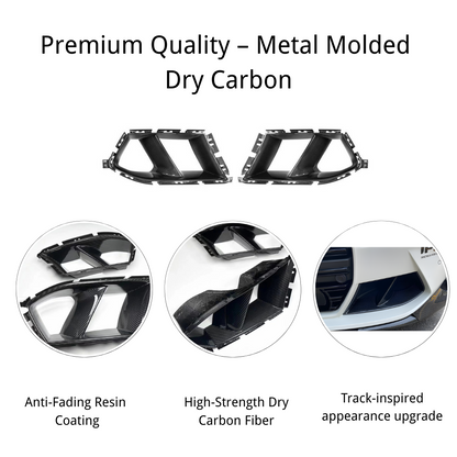 BMW G80 M3 G82 M4 MP Style carbon fiber front bumper air ducts by CarbonXtreme
