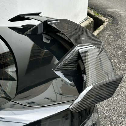 BMW G80 M3 G82 M4 MP Style carbon fiber GT rear wing with mounting base by CarbonXtreme
