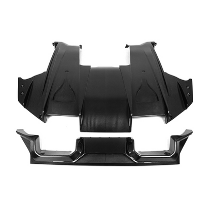 BMW G87 M2 N Style carbon fiber rear diffuser with rear lip by CarbonXtreme
