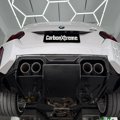 BMW G87 M2 N Style carbon fiber rear diffuser with rear lip by CarbonXtreme
