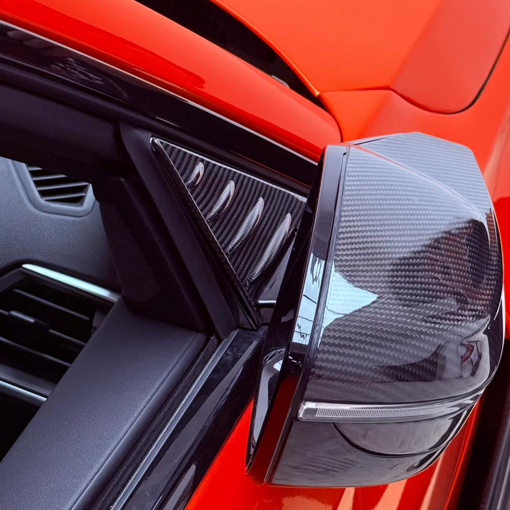 CarbonXtreme BMW G87 M2 Rearview Mirror Side Triangular Spoiler Trim Carbon Fiber