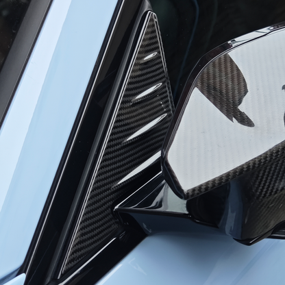 CarbonXtreme BMW G87 M2 Rearview Mirror Side Triangular Spoiler Trim Carbon Fiber