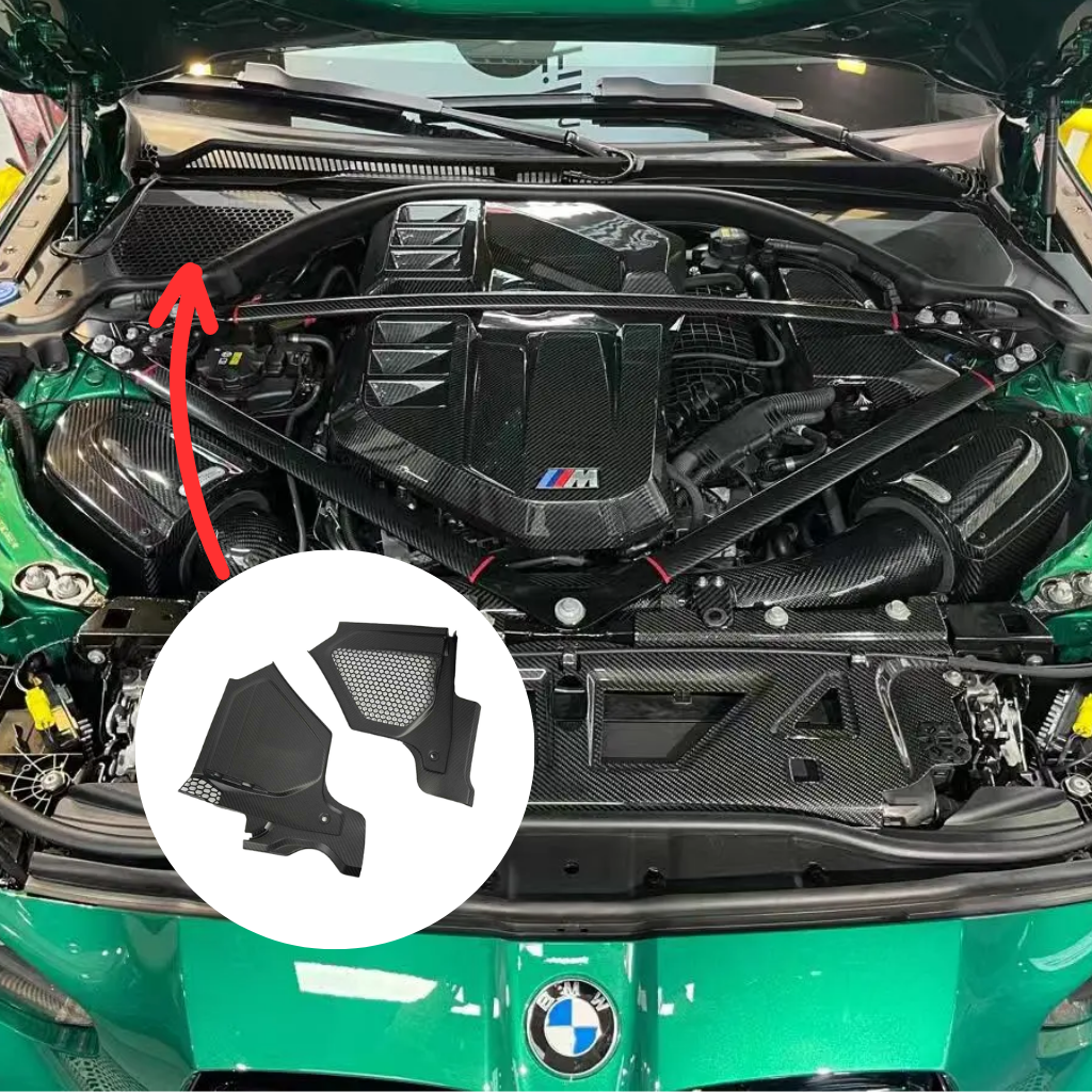 CarbonXtreme BMW G8X M2 M3 M4 OME Style Dry Carbon Fiber Bay Corner Covers