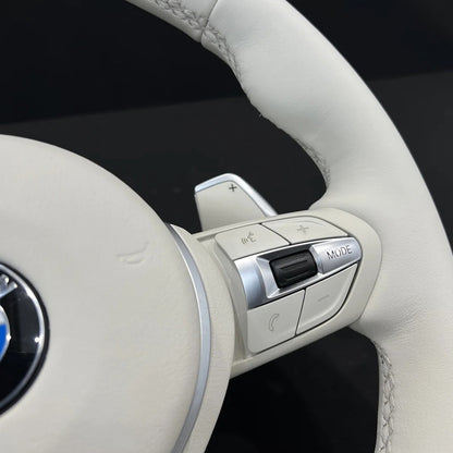 CarbonXtreme BMW Pure White Nappa Leather Steering Wheel