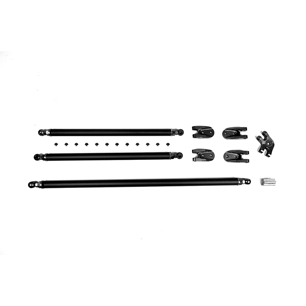 BMW S58 dry carbon fiber strut bar red blue black color options by CarbonXtreme
