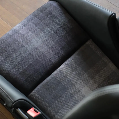 BMW M Carbon Bucket Seat Heritage Pattern FA8165 - Squares fabric, 68% Wool 32% Polyester, Imported from Germany