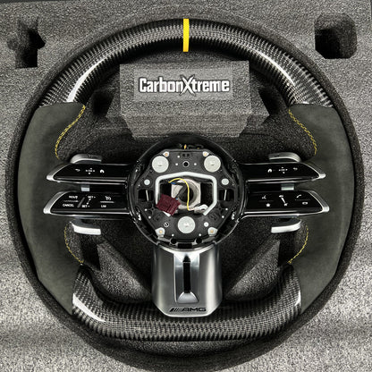 Mercedes Carbon Fiber Steering Wheel With Alcantara Grips