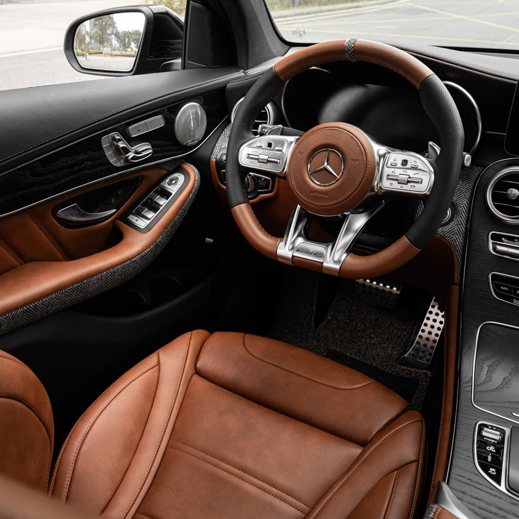 Mercedes AMG Two-Tone Leather Steer