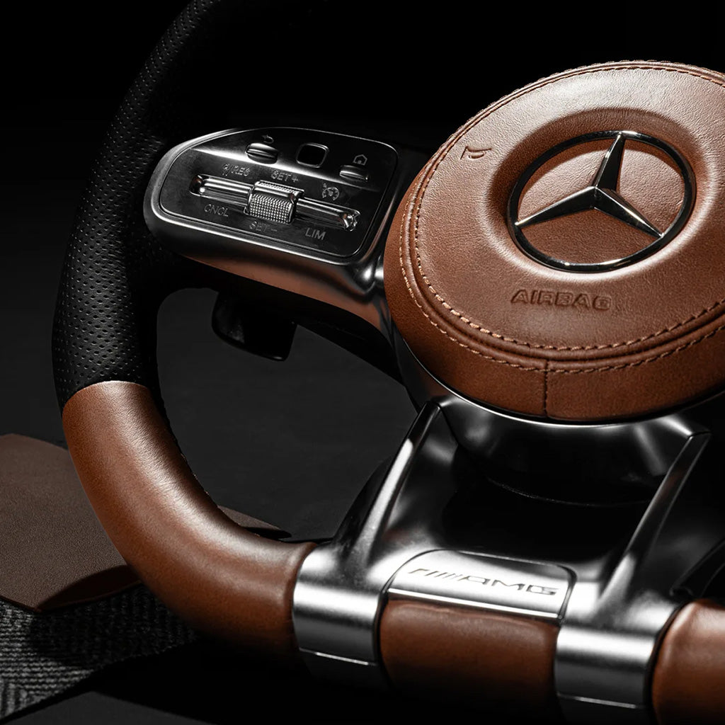 Mercedes AMG Two-Tone Leather Steer