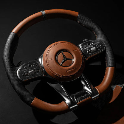 Mercedes AMG Two-Tone Leather Steer