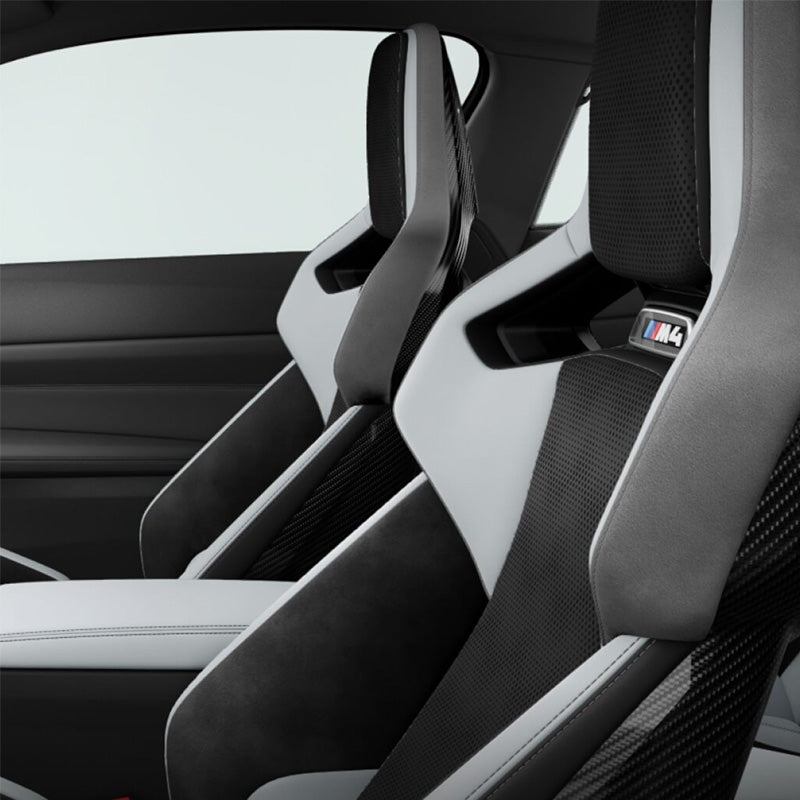 Silverstone White BMW M Carbon Bucket Seat interior color reference