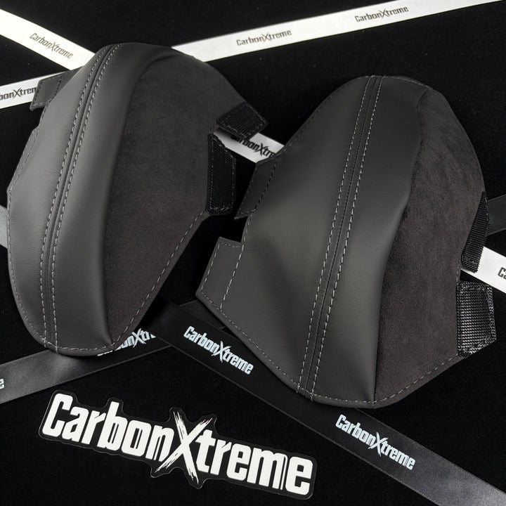 BMW G87 M2 carbon bucket seat thigh bolster protector set packed and shipped