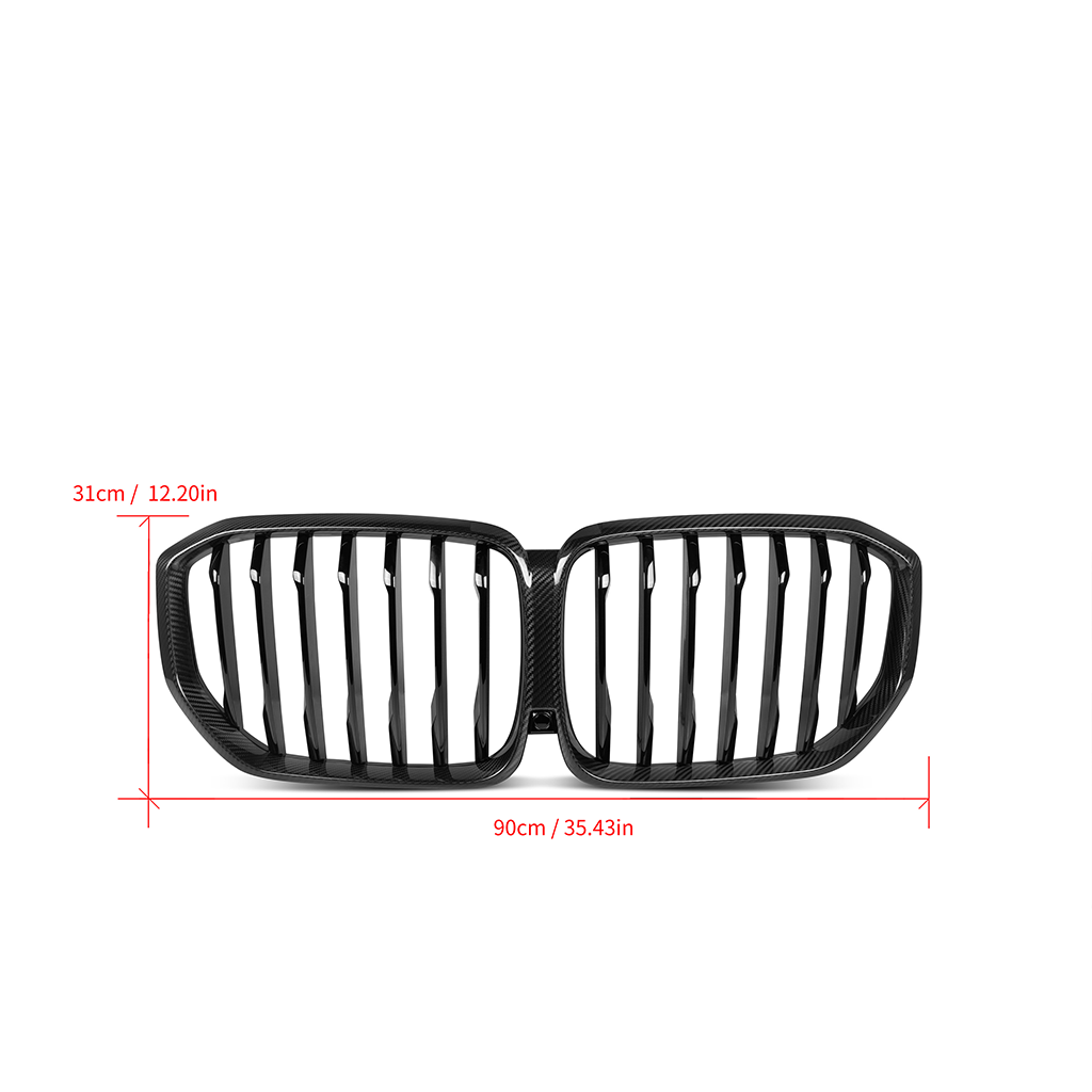 CarbonXtreme BMW X5 G05 Single Slat Carbon Fiber Front Grilles