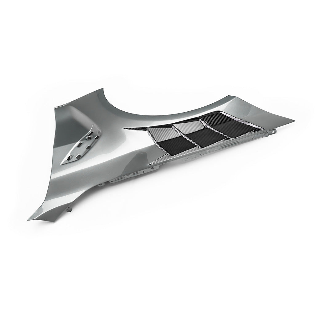 BMW G80 M3 AE Style carbon fiber front fender outer side with vent blades