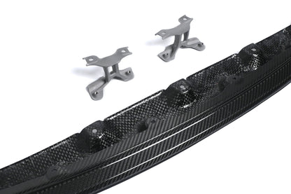 Close-up of the metal mounting brackets and lip mounting points