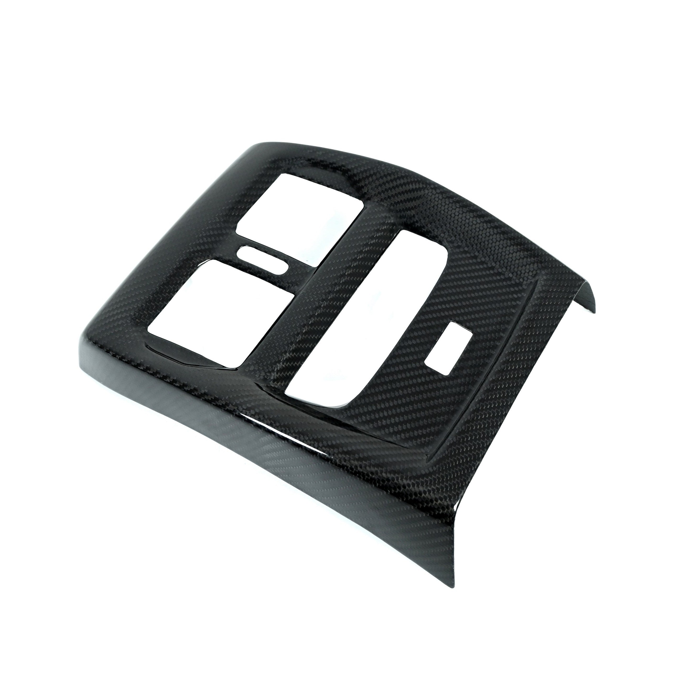 BMW M3 M4 carbon fiber rear vent trim profile view showing molded edges