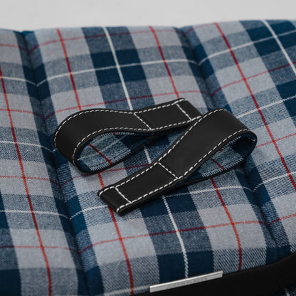 Porsche 992 GT3 RS leather door pull straps pair with tartan inlet