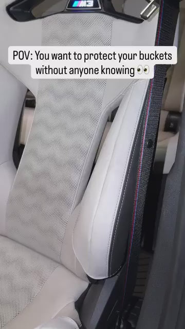 Load video: CarbonXtreme leather protectors on BMW G80 M3 carbon bucket seats